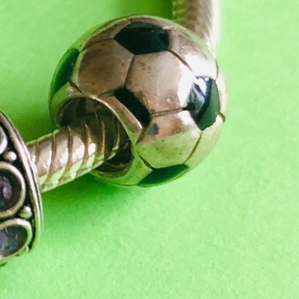 Chamilia retired sterling silver soccer ball charm